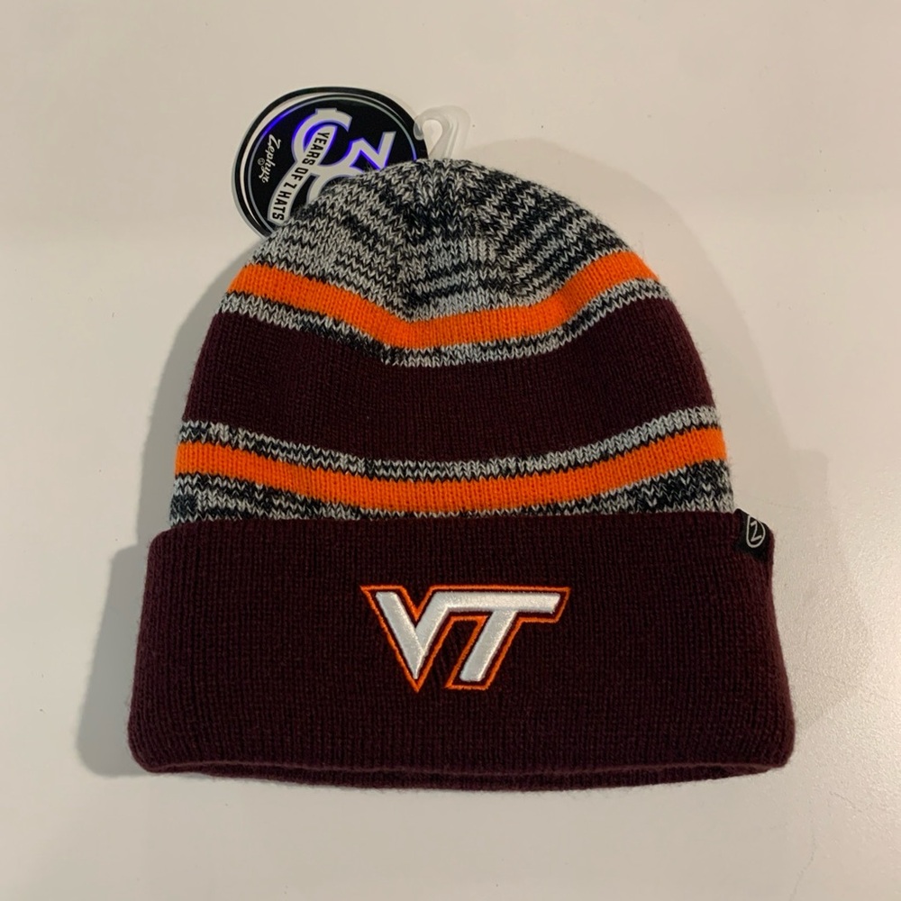 Virginia Tech Hokies ACC Gobblers Beanie Winter Knit Ski Hat Zephyr Brand New